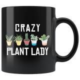 Crazy Plant Lady 11oz Black Mug