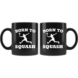 Born To Squash 11oz Black Mug