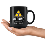 Warning I Bought The Drink Package 11oz Black Mug