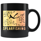 Spearfishing 11oz Black Mug