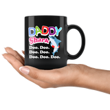 Daddy Shark Doo. Doo. Doo. Doo. Doo. Doo. Doo. 11oz Black Mug