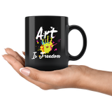 Art Is Freedom 11oz Black Mug