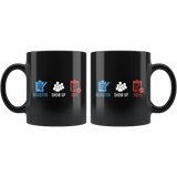 Register Show Up Vote 11oz Black Mug