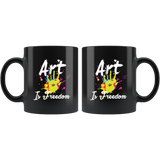 Art Is Freedom 11oz Black Mug