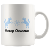 Merry Christmas Unicorns 11oz White Mug