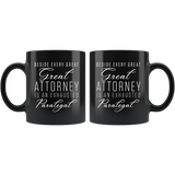 Beside Every Great Attorney Is An Exhausted Paralegal 11oz Black Mug