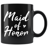 Maid Of Honor 11oz Black Mug