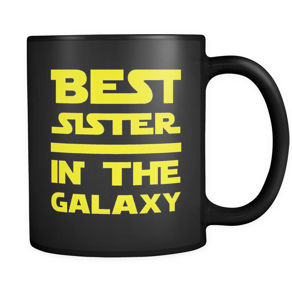 Best Sister In The Galaxy Black Mug – oTZI Shirts