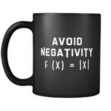 Avoid Negativity Math Equation Black Mug